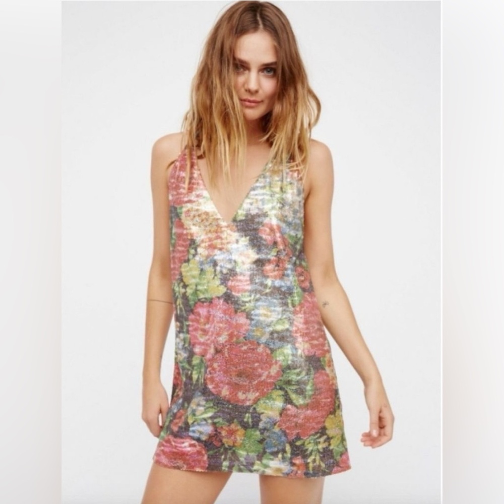 Free People Tangier Floral Mini Dress, Size XS